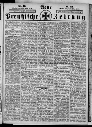 Neue preußische Zeitung vom 20.02.1874