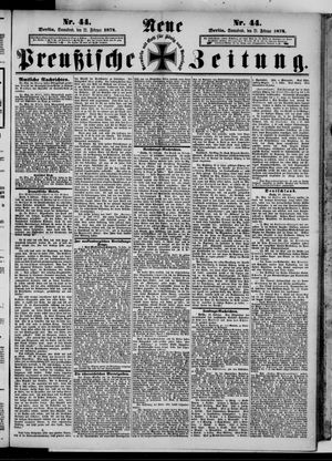 Neue preußische Zeitung vom 21.02.1874