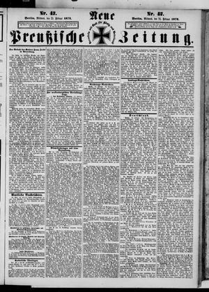 Neue preußische Zeitung vom 25.02.1874