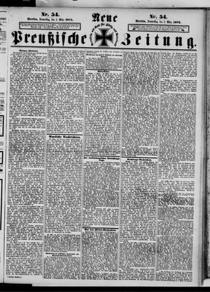 Neue preußische Zeitung vom 05.03.1874