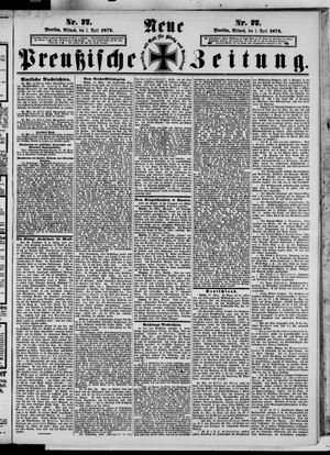 Neue preußische Zeitung vom 01.04.1874