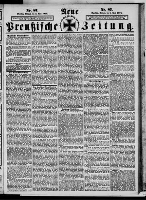 Neue preußische Zeitung vom 15.04.1874