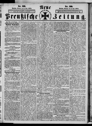 Neue preußische Zeitung vom 29.04.1874