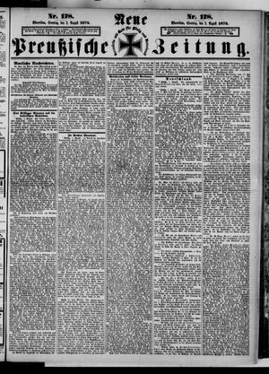 Neue preußische Zeitung vom 02.08.1874