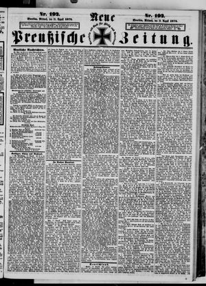 Neue preußische Zeitung vom 19.08.1874