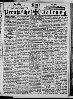 Neue preußische Zeitung vom 22.08.1874