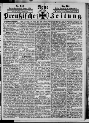 Neue preußische Zeitung vom 10.09.1874