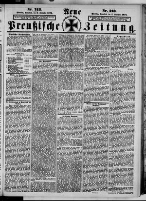 Neue preußische Zeitung vom 12.09.1874