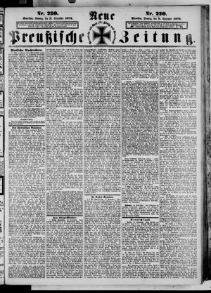 Neue preußische Zeitung vom 20.09.1874