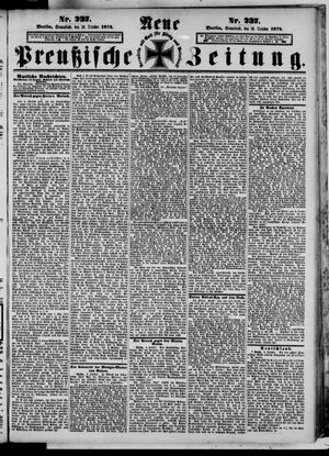 Neue preußische Zeitung on Oct 10, 1874