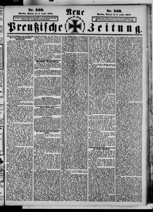 Neue preußische Zeitung on Oct 14, 1874