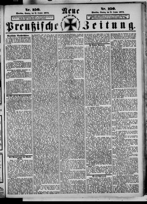 Neue preußische Zeitung on Oct 25, 1874