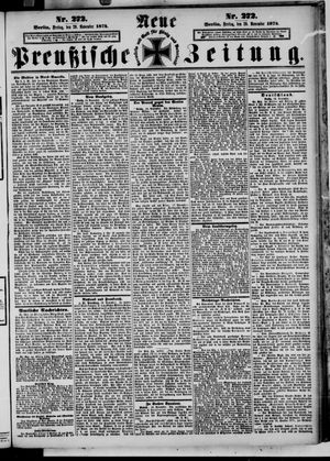Neue preußische Zeitung on Nov 20, 1874