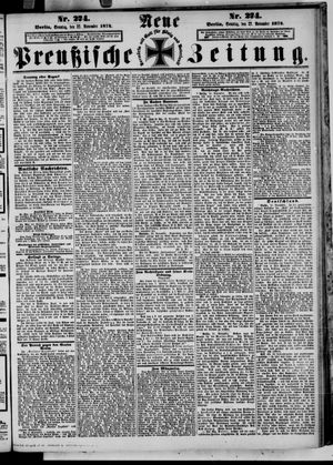 Neue preußische Zeitung on Nov 22, 1874