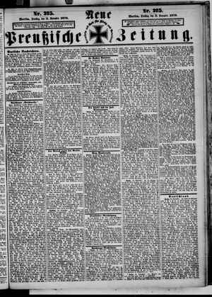Neue preußische Zeitung vom 24.11.1874