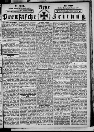 Neue preußische Zeitung on Nov 29, 1874