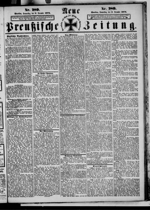 Neue preußische Zeitung vom 10.12.1874