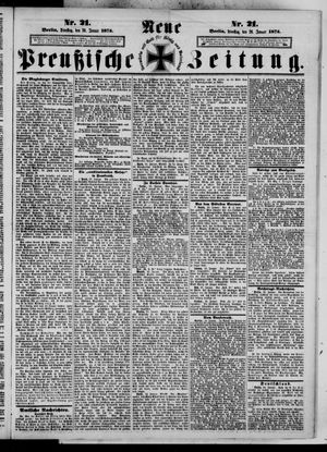 Neue preußische Zeitung vom 26.01.1875