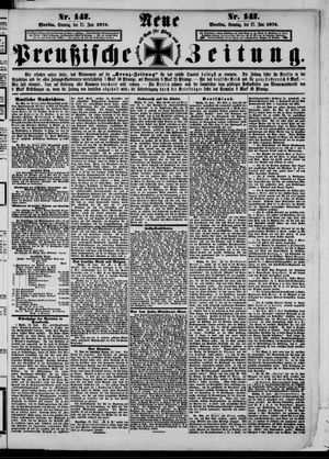 Neue preußische Zeitung vom 27.06.1875