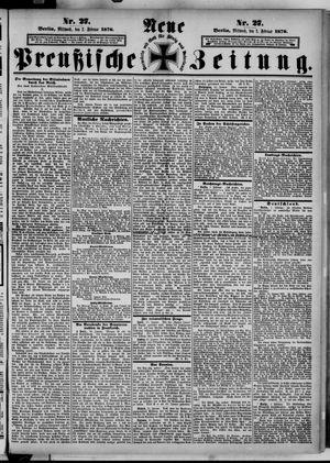 Neue preußische Zeitung vom 02.02.1876