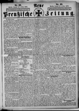 Neue preußische Zeitung vom 19.02.1876