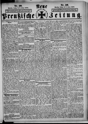 Neue preußische Zeitung on Feb 29, 1876