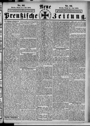 Neue preußische Zeitung vom 05.04.1876