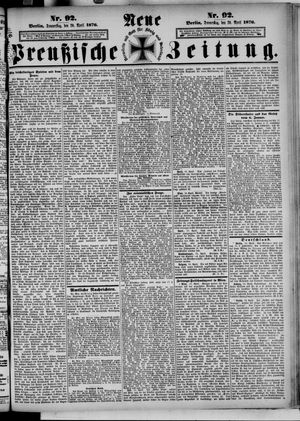 Neue preußische Zeitung vom 20.04.1876