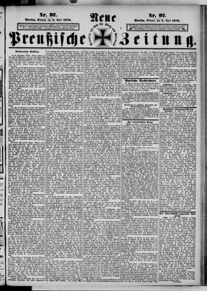Neue preußische Zeitung vom 26.04.1876