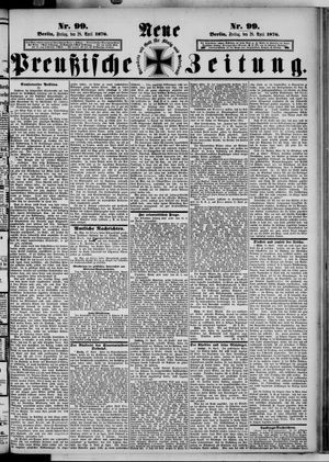 Neue preußische Zeitung vom 28.04.1876