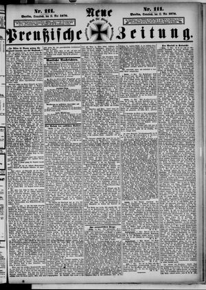 Neue preußische Zeitung on May 13, 1876