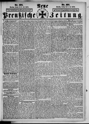 Neue preußische Zeitung vom 25.07.1876