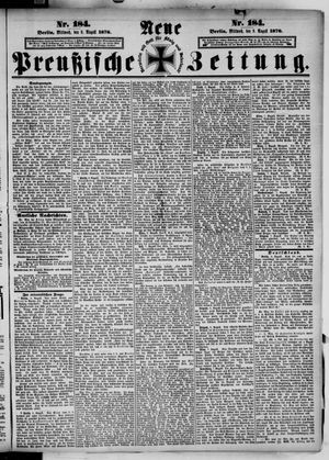 Neue preußische Zeitung vom 09.08.1876