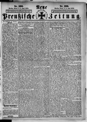 Neue preußische Zeitung vom 23.08.1876