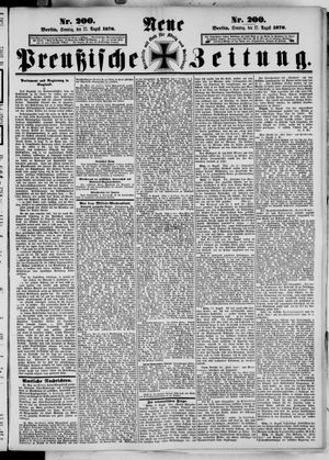 Neue preußische Zeitung vom 27.08.1876