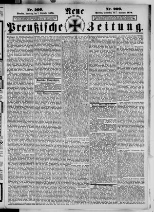Neue preußische Zeitung vom 07.09.1876