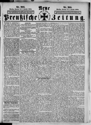 Neue preußische Zeitung vom 09.09.1876
