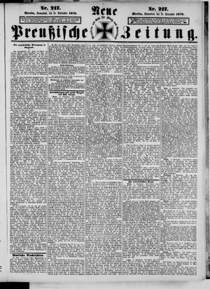 Neue preußische Zeitung vom 16.09.1876