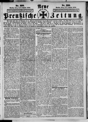 Neue preußische Zeitung vom 22.09.1876