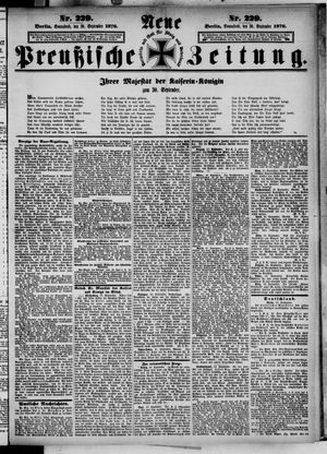 Neue preußische Zeitung on Sep 30, 1876