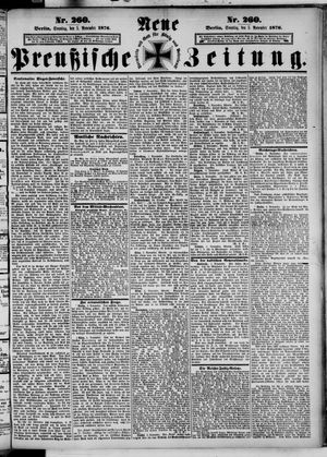 Neue preußische Zeitung vom 05.11.1876