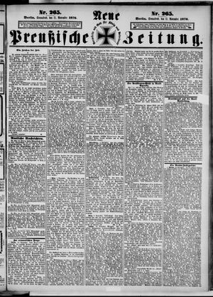 Neue preußische Zeitung vom 11.11.1876