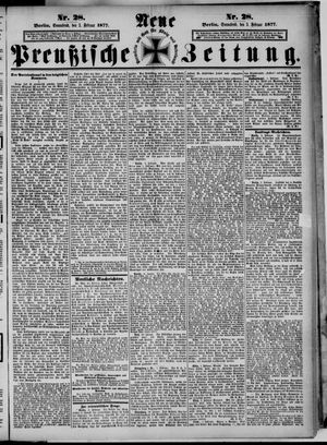 Neue preußische Zeitung vom 03.02.1877