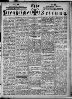 Neue preußische Zeitung vom 20.04.1877