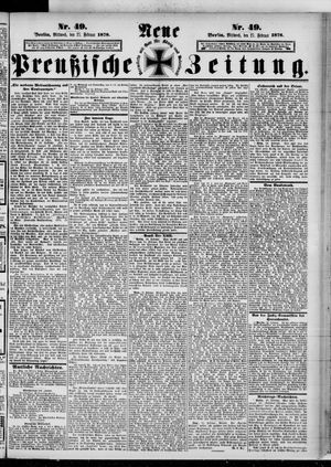 Neue preußische Zeitung vom 27.02.1878