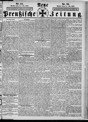 Neue preußische Zeitung vom 01.03.1878
