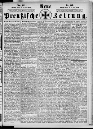 Neue preußische Zeitung vom 12.04.1878