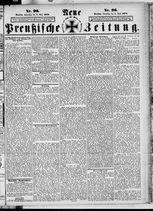 Neue preußische Zeitung vom 25.04.1878