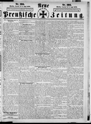 Neue preußische Zeitung vom 22.08.1878