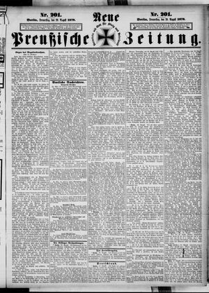 Neue preußische Zeitung vom 29.08.1878